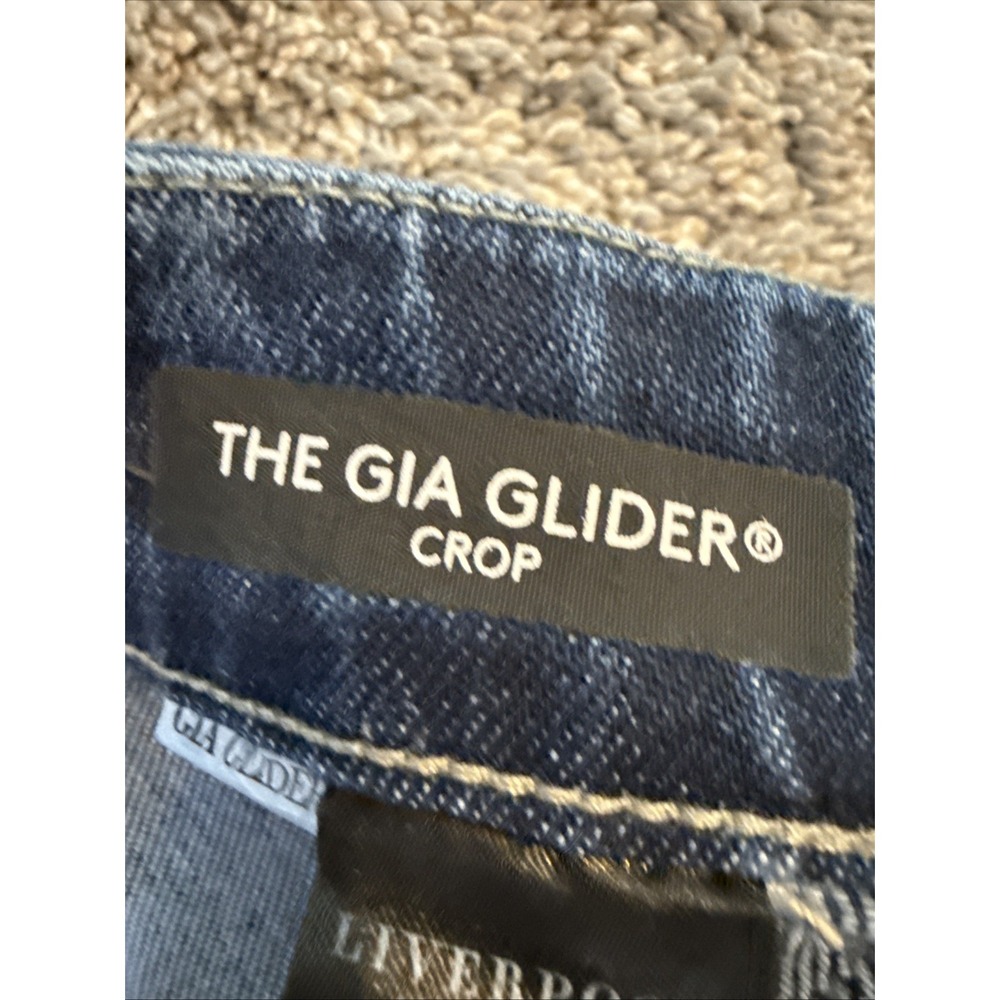 Liverpool Los Angeles Light Wash Flare The Gia Glider Crop Jeans sz 4/27 - Picture 8 of 9